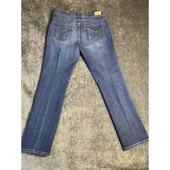 Levi's 505 Women's Straight Leg Blue Jeans Stretch Denim, Dark Wash, 29x29 - Picture 1 of 9